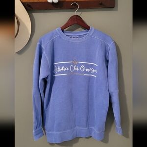 Alpha Omega Chi Butler University Blue Sweatshirt Size Small